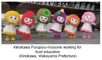 Kinokawa Purupuru-musume working for food education (Kinokawa, Wakayama Prefecture)