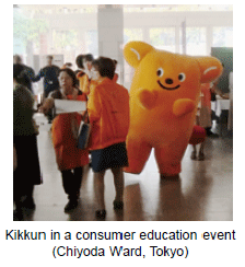 Kikkun in a consumer education event (Chiyoda Ward, Tokyo)