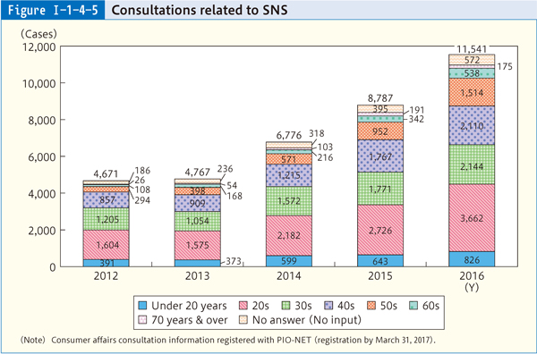 Figure Ⅰ-1-4-5 Consultations related to SNS