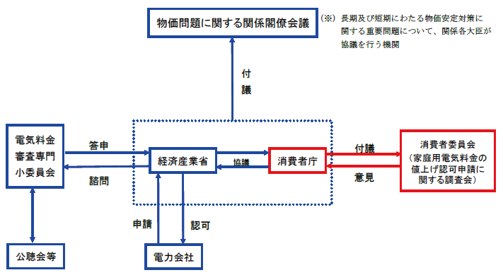 公共料金の改定手続(電気料金改定の例)
