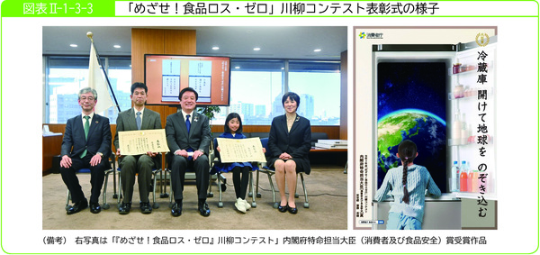 図表2-1-3-3「めざせ！食品ロス・ゼロ」川柳コンテスト表彰式の様子